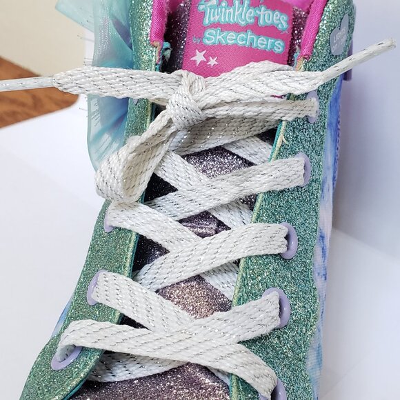 Twinkle Toes Bow Brights Light Up Hi Tops Sneaker - Picture 5 of 14